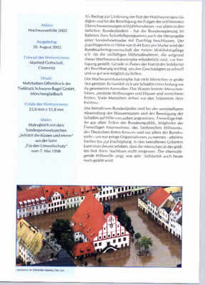 The "flooding" post item issued by German post in 2002.