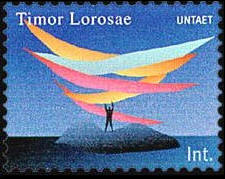 The stamps issued by UN only for East Timor. It is unique stamp
